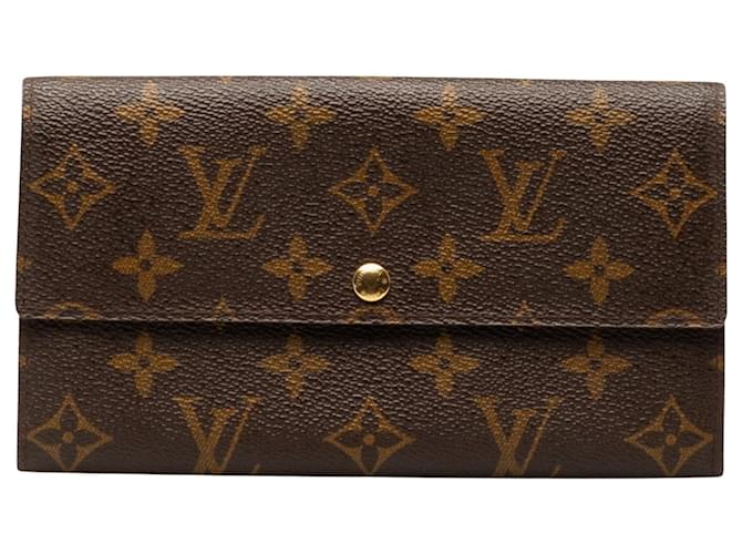 Credito Louis Vuitton Porte Monnaie Marrone Tela  ref.1347019