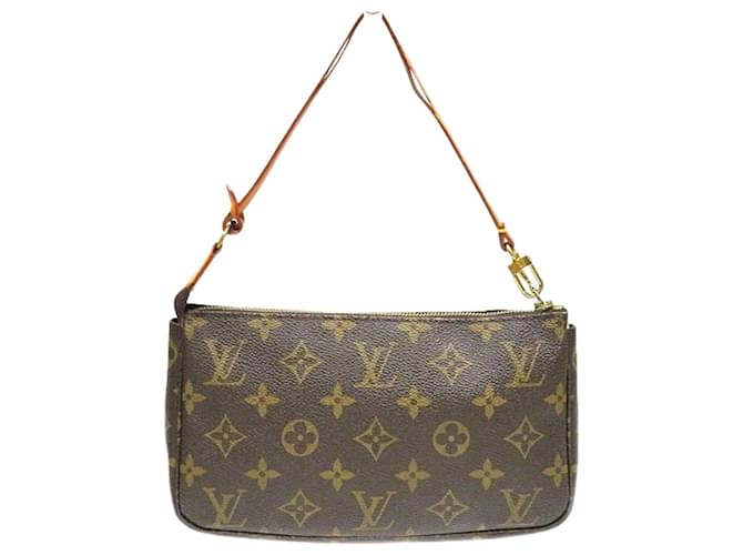 Louis Vuitton Pochette Accessoire Castaño Lienzo  ref.1347023