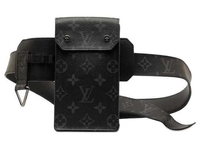 Bolso de cintura utilitario Louis Vuitton Monogram Eclipse M0235Q en cuero PVC gris en excelente estado Plástico  ref.1347093