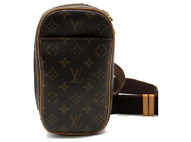 Louis Vuitton Pochette Gange Bolsa com cinto de lona M51870 em boa condição  ref.1347189