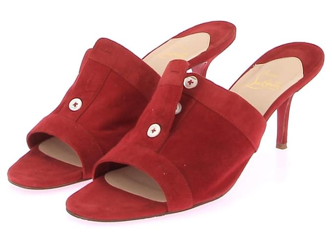 CHRISTIAN LOUBOUTIN  Mules & clogs T.eu 41 Suede Red  ref.1347246