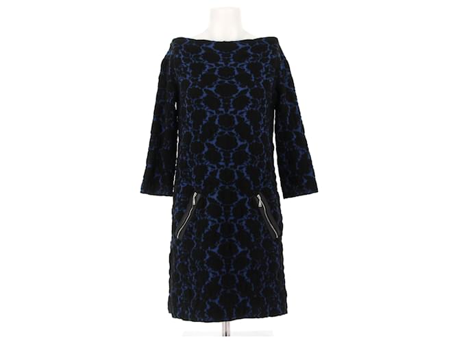 LOUIS VUITTON  Dresses T.International S Wool Blue  ref.1347255