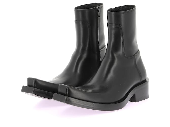 BALENCIAGA  Boots T.eu 40 leather Black  ref.1347283