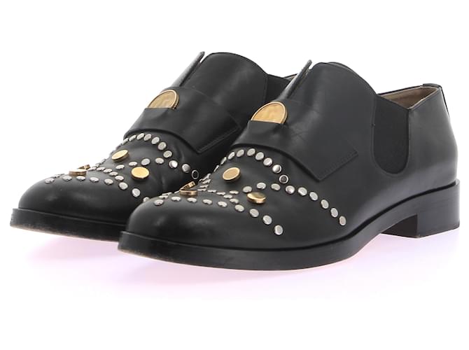 Chloé CHLOE Botines T.UE 36.5 Cuero Negro  ref.1347288