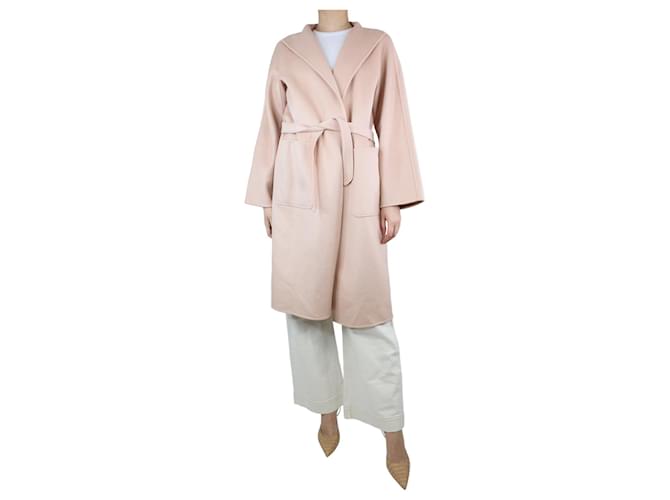 Max Mara Pink cashmere belted coat - size UK 10  ref.1347332