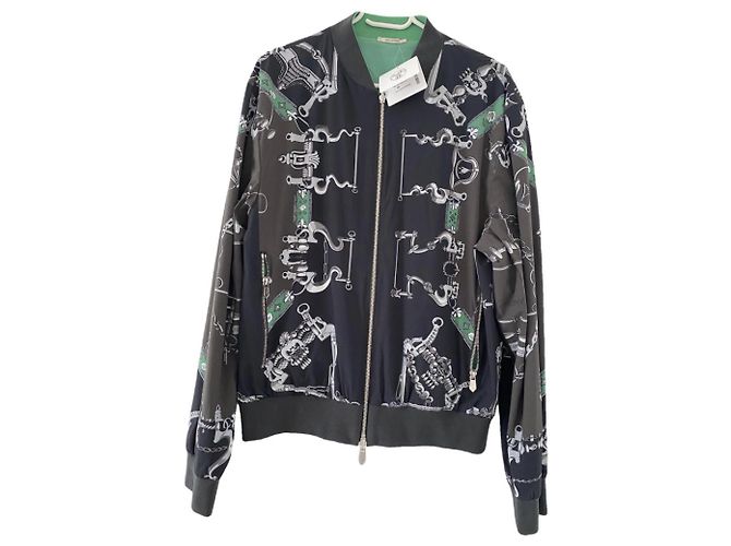 Hermès reversible bomber jacket Blue