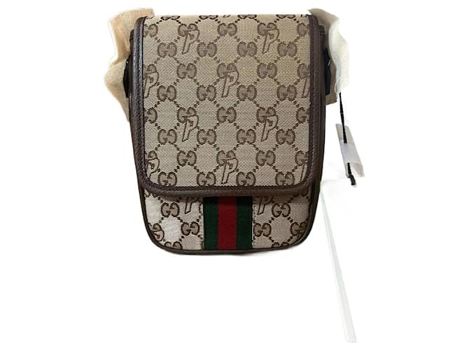 Gucci x Palace messenger Beige Cloth  ref.1347494