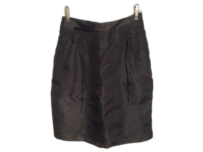 Falda de seda Dolce & Gabbana negra Negro