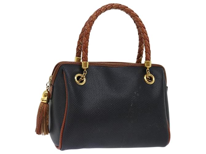 Autre Marque BOTTEGA VENETA Bolsa de mão PVC Marinha Autenticada 71436 Azul marinho  ref.1347516