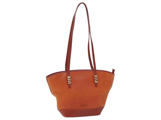 LOEWE Tote Bag Leather Orange Auth 71557  ref.1347521