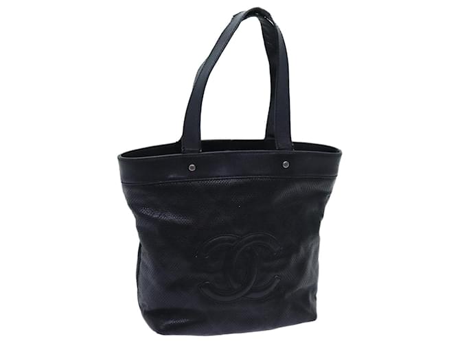 Bolso de mano CHANEL Cuero Negro CC Auth hk1225  ref.1347538