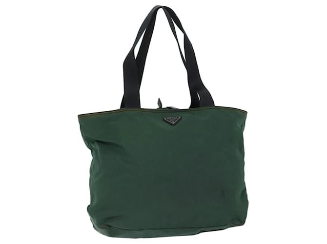 PRADA Borsa Tote Nylon Verde Auth 71298  ref.1347555