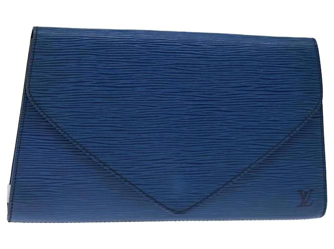 LOUIS VUITTON Epi Art Deco Clutch Bag Blue M52635 LV Auth 70740 Leather  ref.1347609