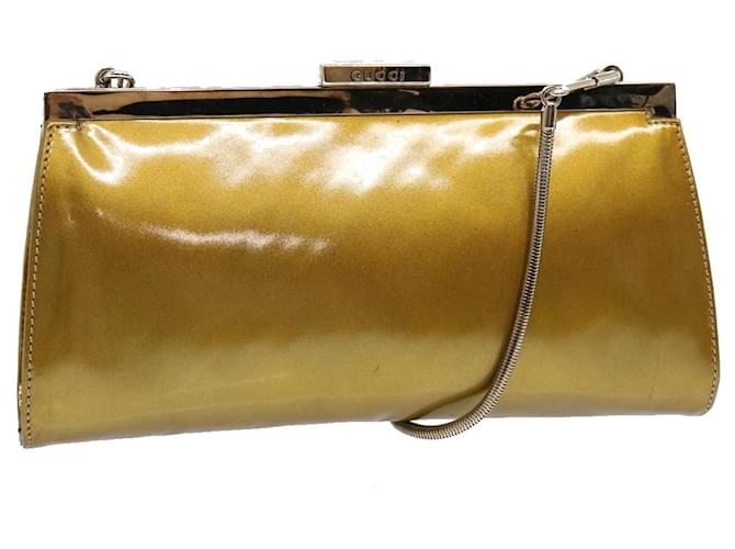 Sac à bandoulière GUCCI Émail Jaune Auth ep3946 Email  ref.1347620