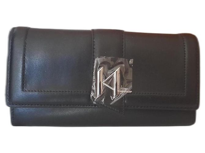 Karl Lagerfeld Saddle Continental FP  Wallet Black