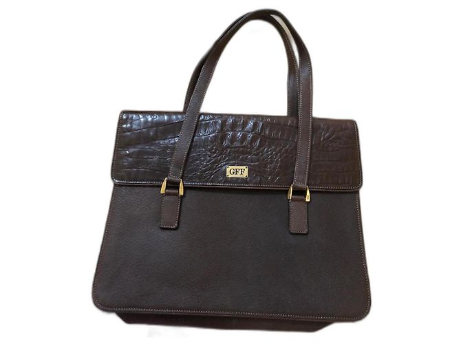 Borsa a spalla Gianfranco Ferré Marrone Scuro Pelle