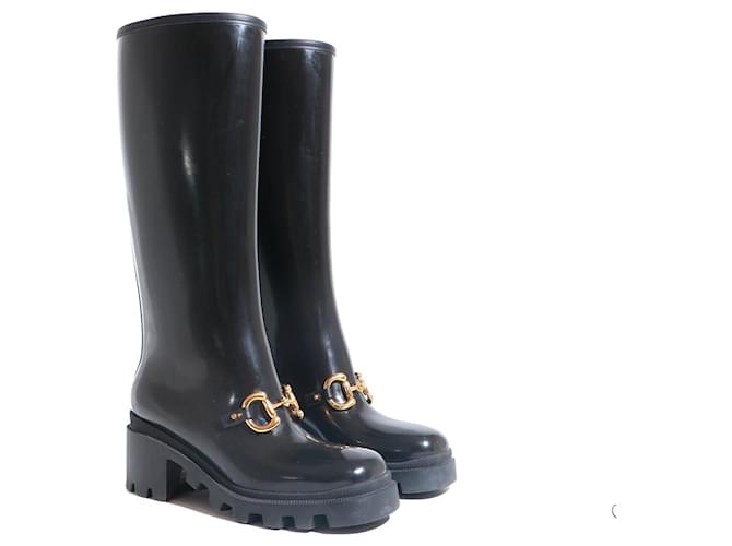 GUCCI  Boots T.eu 36 leather Black  ref.1347648
