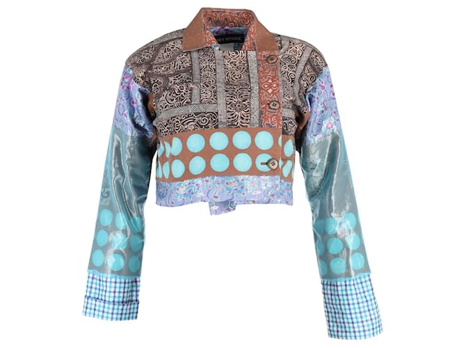 Issey Miyake Boxy Jacket in Multicolor Cotton Python print  ref.1347716