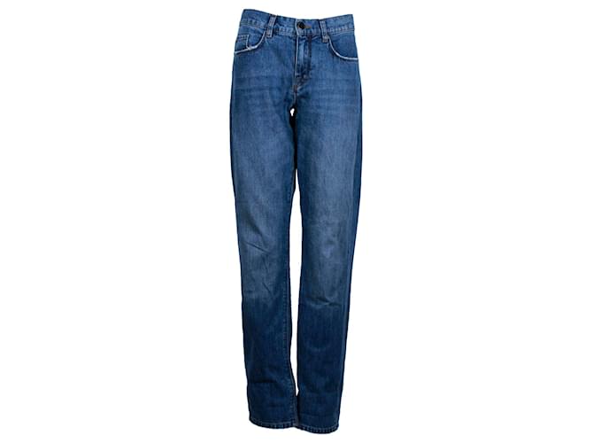 Victoria Beckham Jeans de perna reta em jeans de algodão azul  ref.1347766