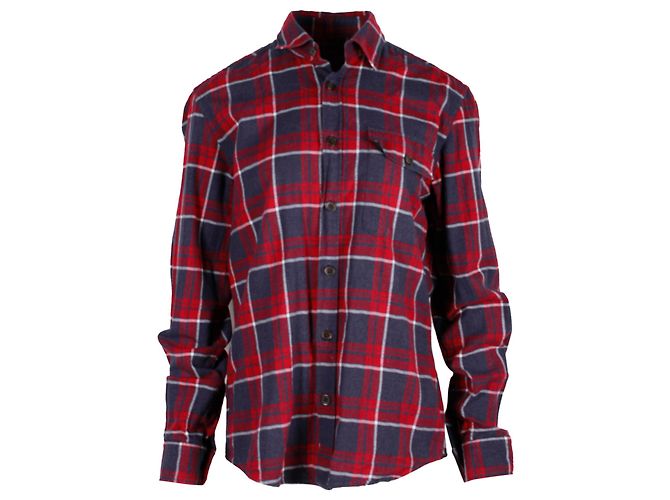 Camicia Hugo Boss a quadri Regular Fit in cotone Rosso