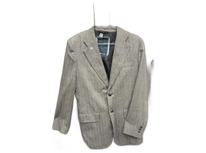 Autre Marque G Star Raw Jacke Grau Baumwolle Wolle
