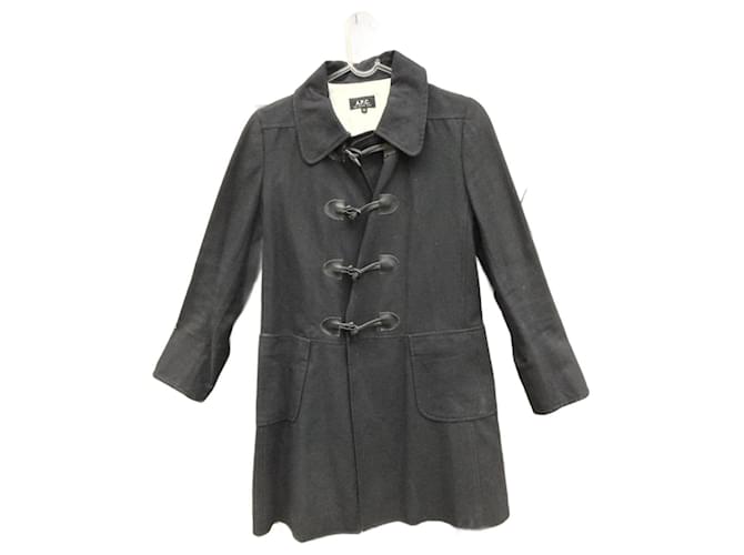 Apc Coats, Outerwear Black Cotton Linen  ref.1347788