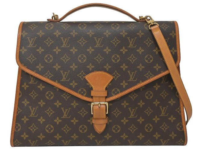 Sac porte-documents Louis Vuitton Beverly GM en toile enduite marron