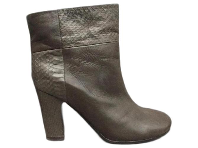 See By Chloé ankle boots size 39 Khaki Leather  ref.1347929