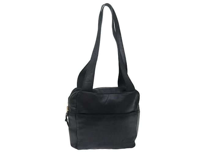 LOEWE Anagram Shoulder Bag Leather Black Auth 71087  ref.1347972