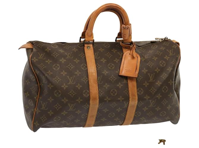 Louis Vuitton Monograma Keepall 45 Boston Bag M41428 Autenticação de LV 70986 Lona  ref.1348036