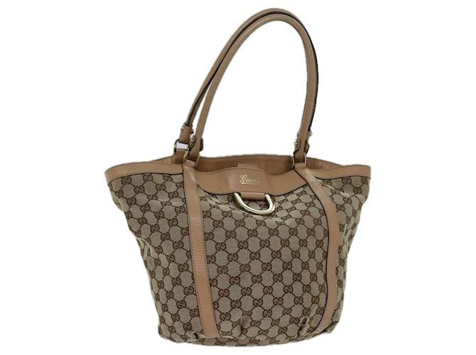 GUCCI Borsa a tracolla in tela GG Beige 211982 auth 70870  ref.1348075