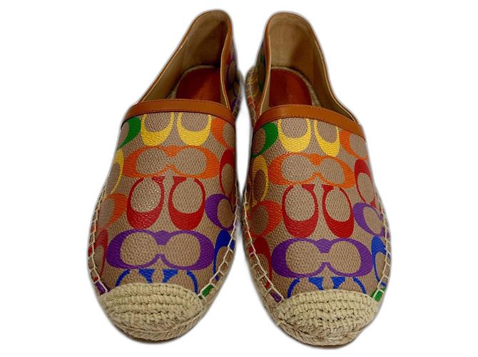 Coach Espadrilles aus Leder mehrfarbig Größe 39 Mehrfarben
