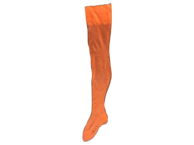 Yves Saint Laurent stockings Orange Nylon  ref.1348114