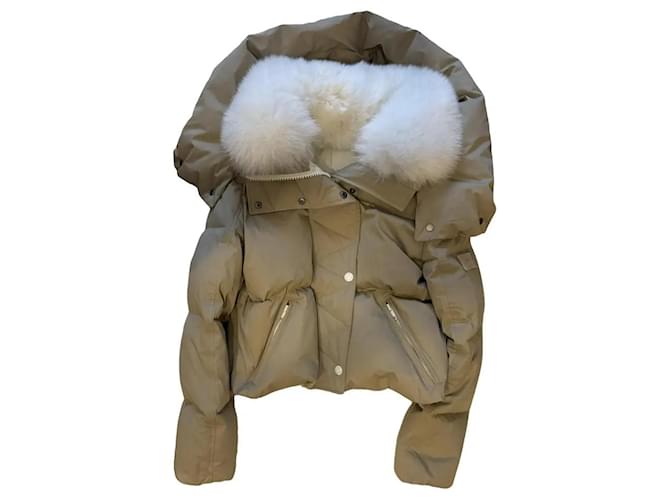 Yves Salomon Chaquetas Beige Zorro  ref.1348132