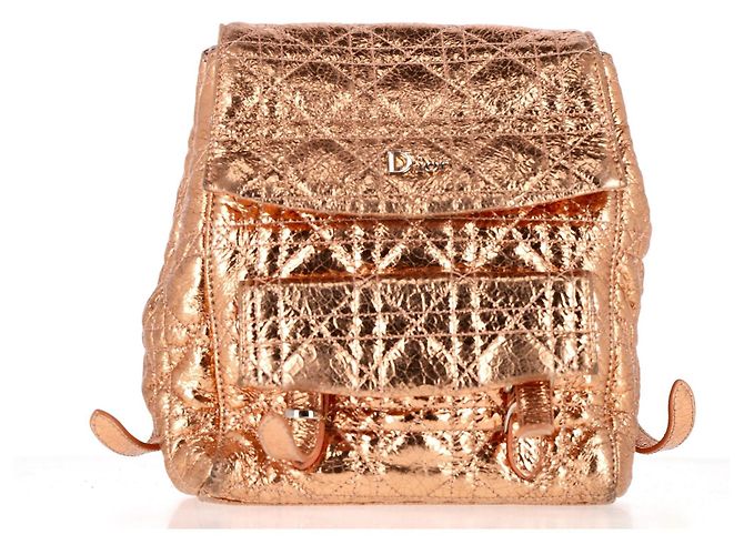 Sac à dos Dior Stardust en cuir doré Métallisé