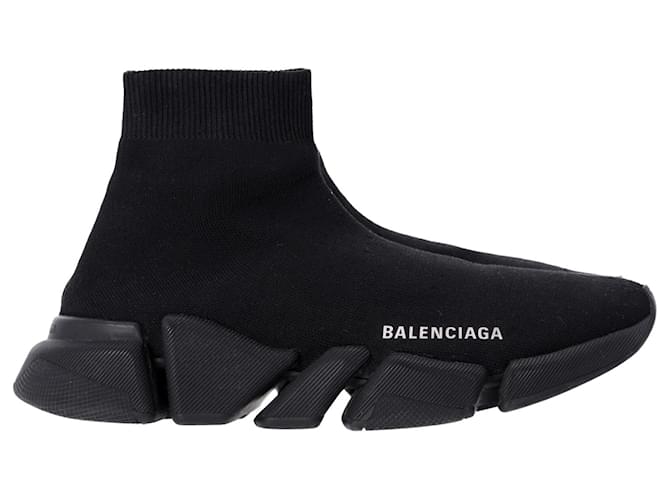 Balenciaga-Geschwindigkeit 2.0 Sneakers aus schwarzem recyceltem Polyester  ref.1348158