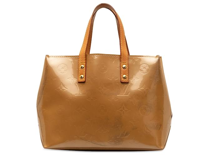 Monograma Louis Vuitton Brown Vernis Reade PM Marrom Bege Couro Couro envernizado  ref.1348188