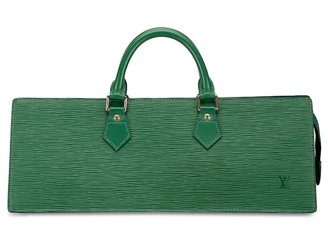 Triângulo de Louis Vuitton Green Epi Sac Verde Couro  ref.1348202