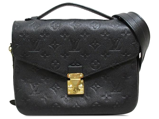 Louis Vuitton Black Monogram Empreinte Pochette Metis Leather  ref.1348205