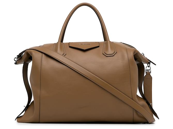 Givenchy Marron Grand Cartable Souple Antigona Cuir Veau façon poulain  ref.1348209