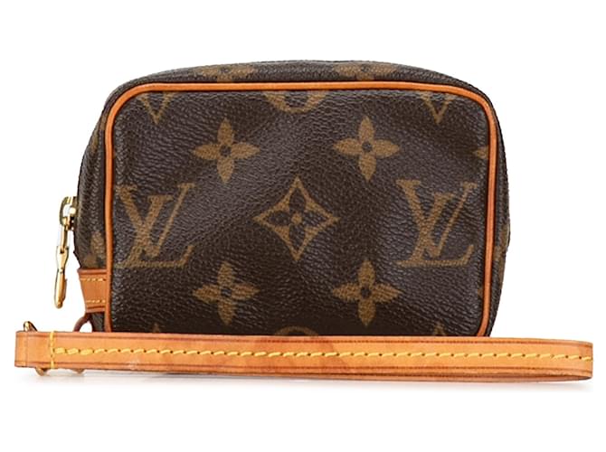 Louis Vuitton Brown Monogram Trousse Wapity Leather Cloth  ref.1348217