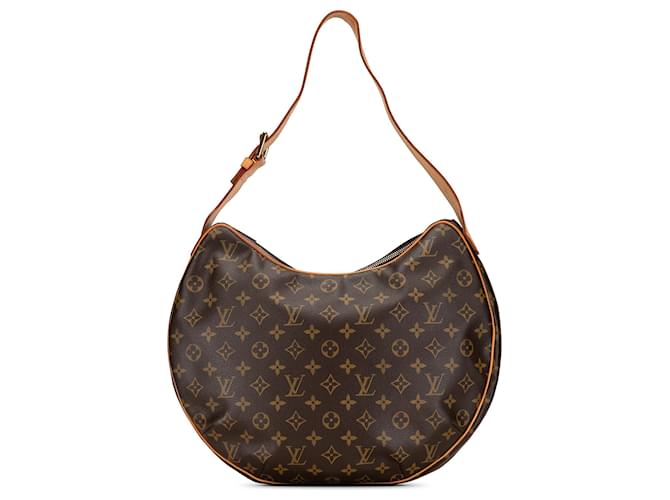 Louis Vuitton Brown Monogram Croissant GM Marrone Pelle Tela  ref.1348269