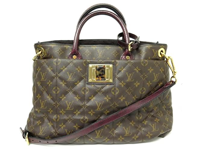 BORSA A MANO LOUIS VUITTON ETOILE SHOPPER GM MONOGRAM TRAPUNTATA IN PITONE Marrone Pelle  ref.1348308