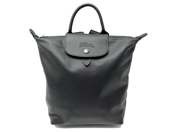 NEW LONGCHAMP S LE PLIAGE XTRA BACKPACK 10209987001 BLACK LEATHER BACKPACK