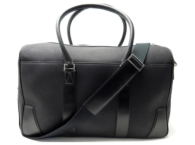 JM WESTON WIDE ANGLE WEEKEND TRAVEL BAG 48H CANVAS AND LEATHER TRAVEL BAG Black  ref.1348358