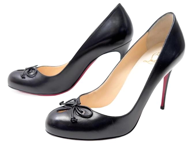 CHRISTIAN LOUBOUTIN BARONESSA SHOES 3150799 36 LEATHER PUMPS SHOES Black  ref.1348361