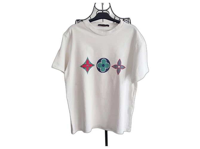 Camiseta Louis Vuitton branca de algodão Branco