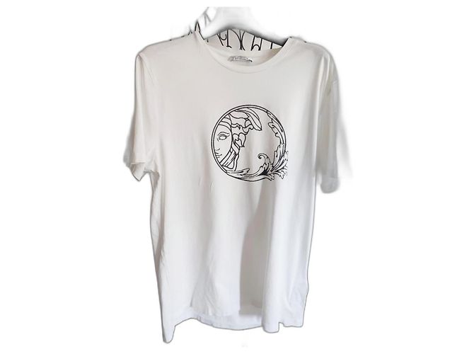 Maglietta bianca in cotone Gianni Versace Bianco