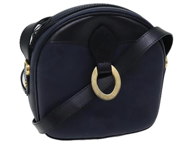 Christian Dior Trotter Sac à bandoulière en toile Marine Auth yk11847 Bleu Marine  ref.1348505