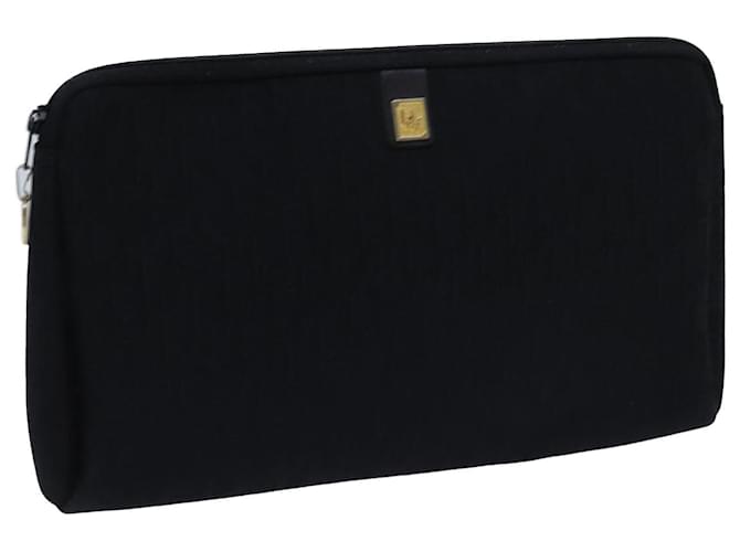 Christian Dior Trotter Canvas Clutch Bag Black Auth bs13620 Cloth  ref.1348589
